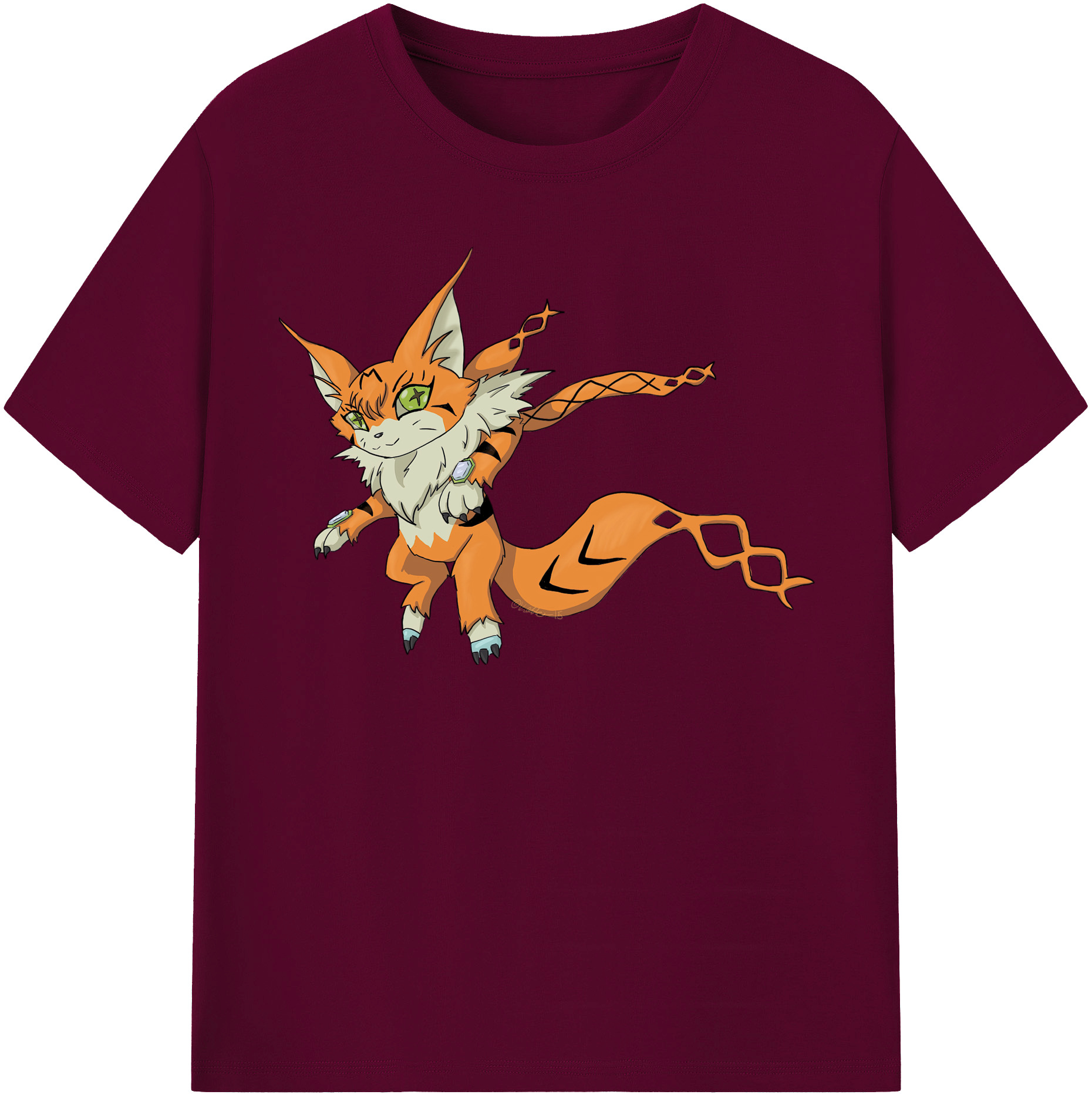 （画像用） Digimon デジタルモンスター/デジモン レディースカジュアルプリントTシャツ（綿100％）